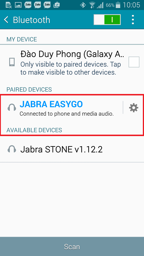 hướng dẫn kết nối tai nghe Jabra Easygo