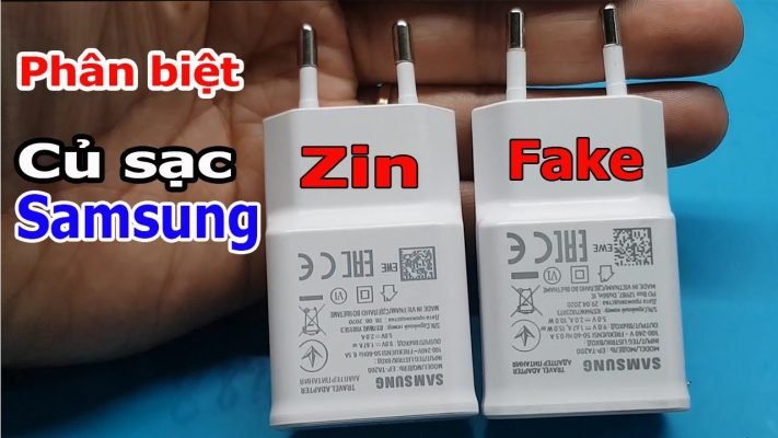 Hướng dẫn 6 cách phân biệt nhận biết sạc nhanh Samsung 45w chính hãng với hãng fake