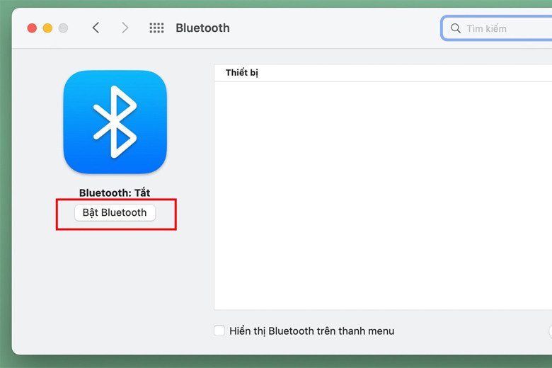 Bật Bluetooth trên MacBook