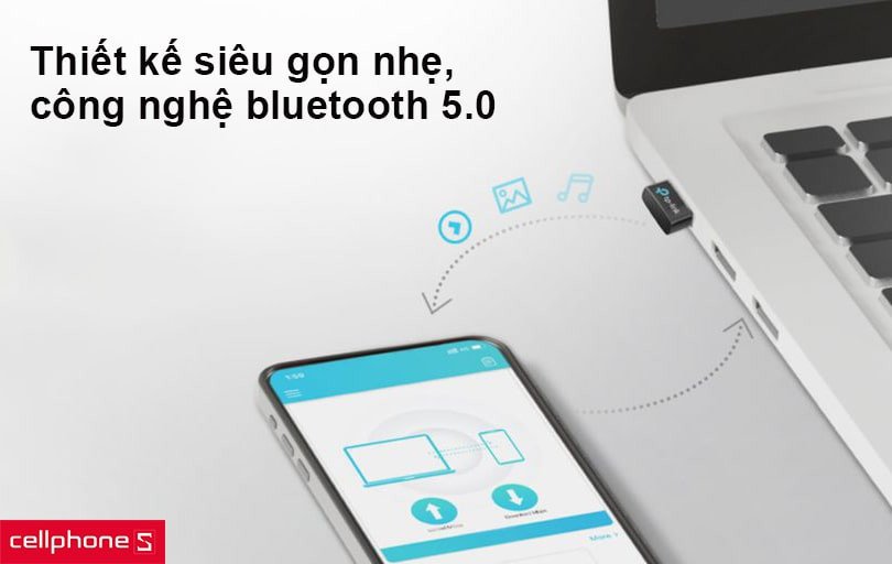 Bộ phát Bluetooth 5.0 cho PC TP-LINK UB500 nhỏ gọn, tiện lợi