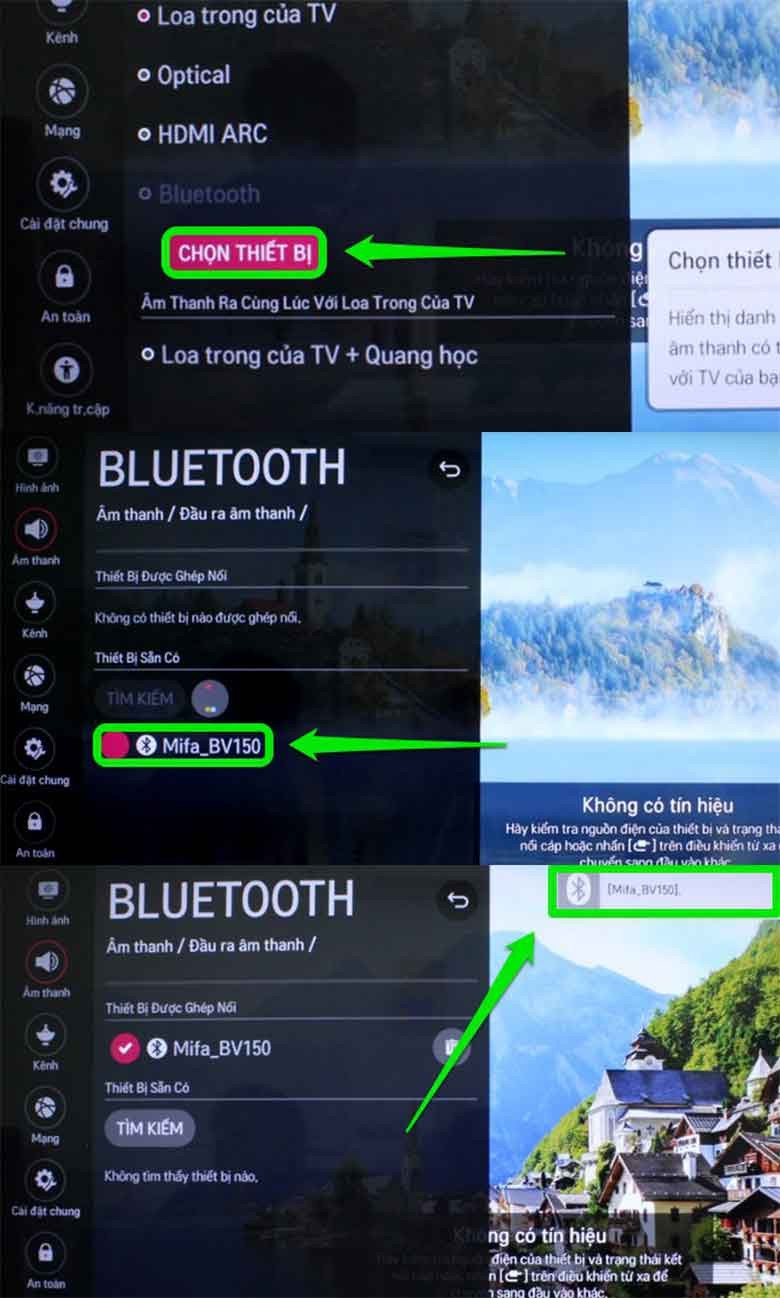 Bước cuối cùng để ghép nối Bluetooth tivi LG với thiết bị