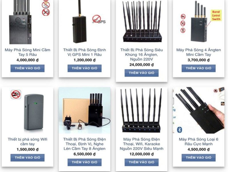 Các loại thiết bị phá sóng Bluetooth loa kẹo kéo trên thị trường