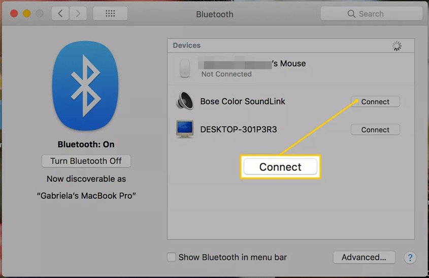 Cách kết nối tai nghe Bluetooth AVA+ với laptop hệ điều hành MacOS