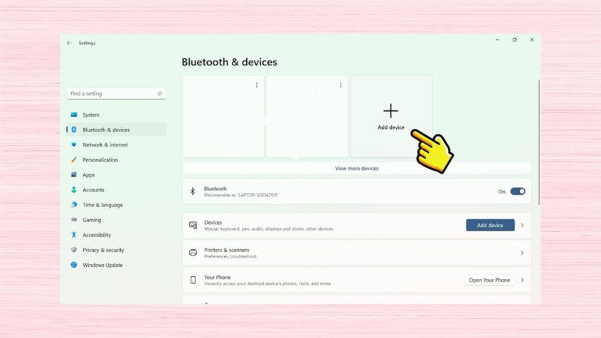 Cách kết nối tai nghe Bluetooth AVA+ với laptop hệ điều hành Windows