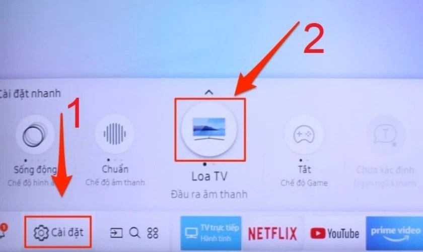 Cài đặt âm thanh trên Smart TV để kết nối Bluetooth