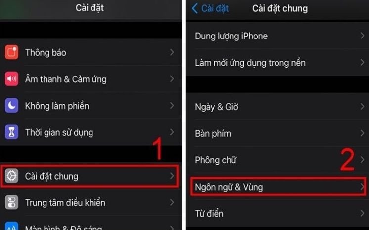 Cận cảnh màn hình iPhone hiển thị cài đặt chung và tùy chọn CarPlay để kích hoạt