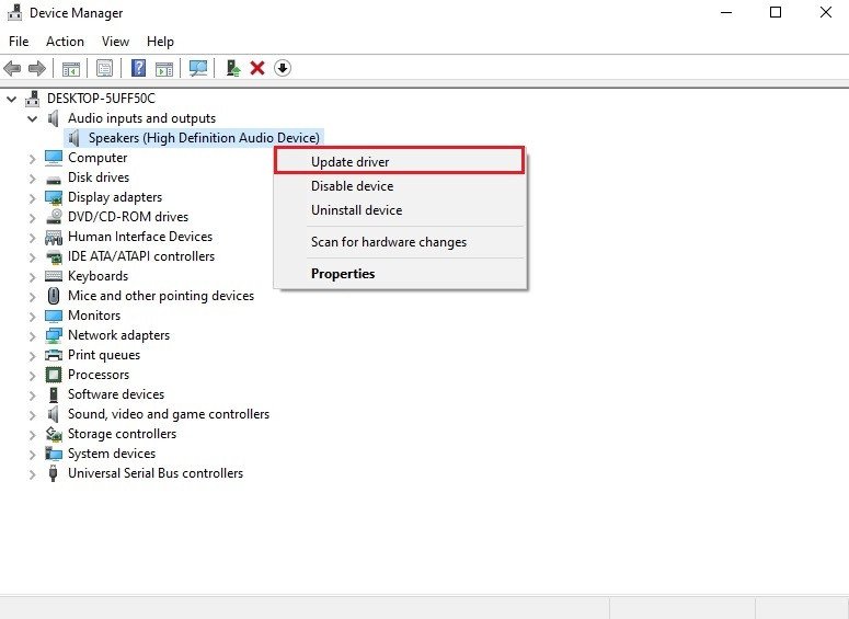 Cập nhật driver cho Realtek Bluetooth trong Device Manager