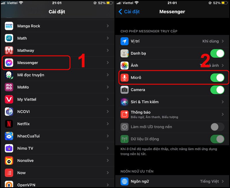 Cấp quyền micro cho ứng dụng trên iOS