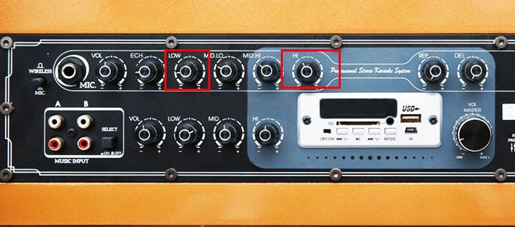 Chỉnh âm mid cho micro kết nối loa bluetooth