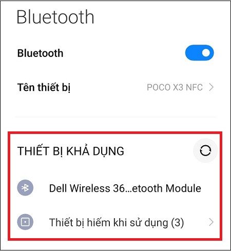 Chọn tên thiết bị loa Bluetooth để ghép nối thành công