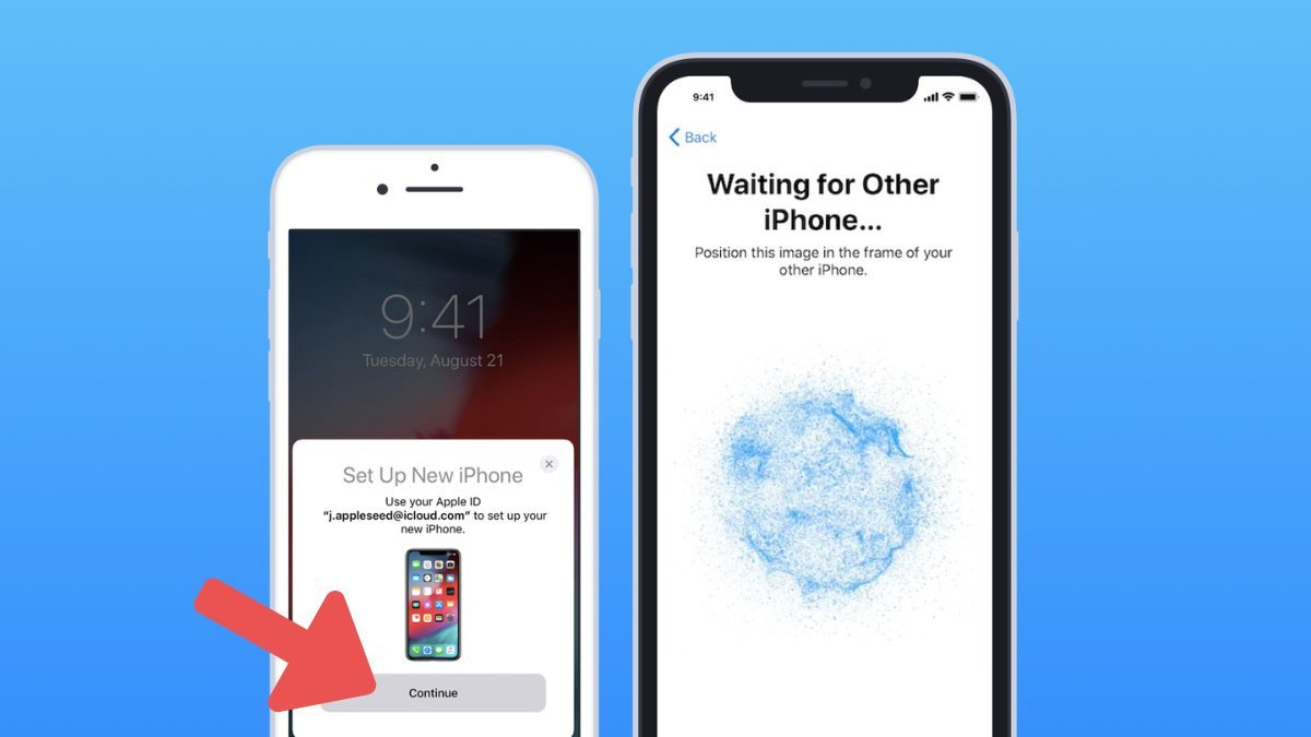 Chuyển danh bạ iPhone bằng Quick Start