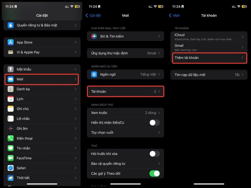 Chuyển danh bạ từ Android sang iPhone bằng tài khoản Google