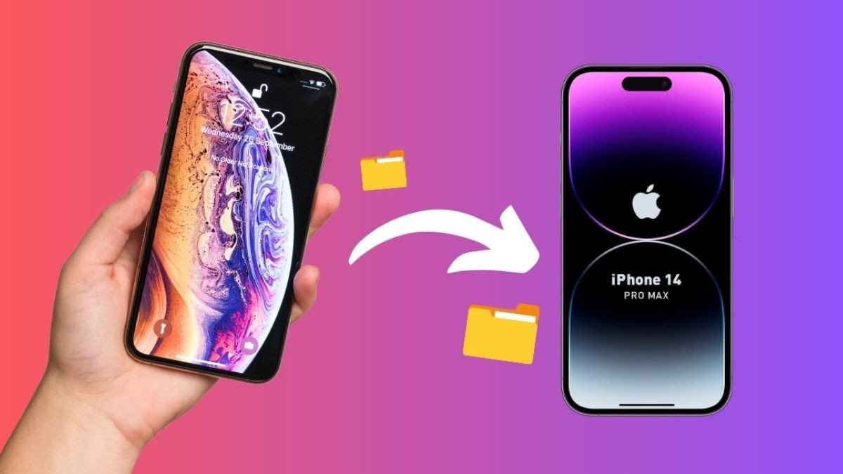 Điện thoại iPhone cũ và mới đặt gần nhau để chuyển dữ liệu