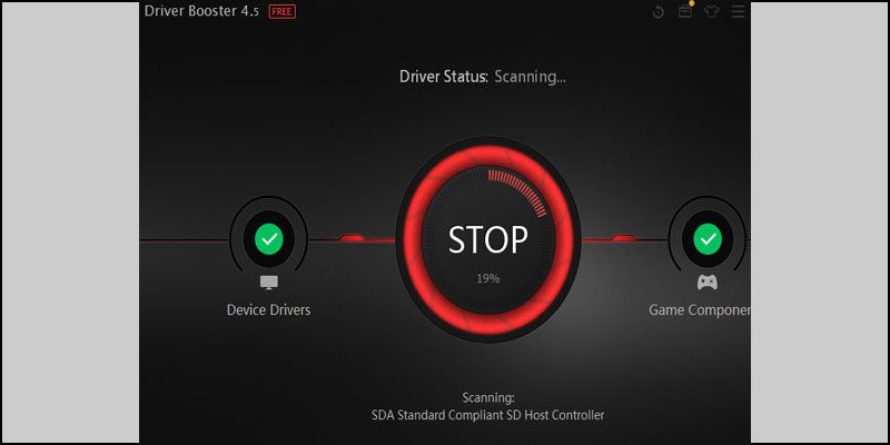 Driver Booster giúp tự động cập nhật driver, bao gồm Bluetooth
