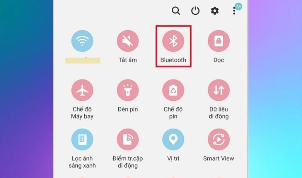 Giao diện cài đặt Bluetooth trên điện thoại Android