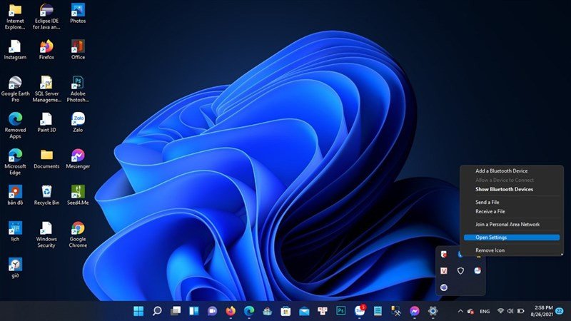 Giao diện cài đặt Bluetooth trên Windows 11, hiển thị danh sách thiết bị