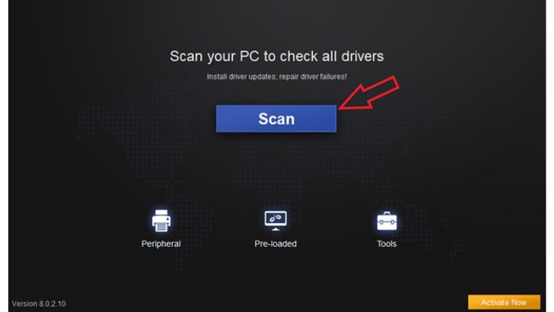 Giao diện phần mềm Driver Talent để quét và cập nhật driver Bluetooth
