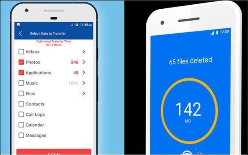 Giao diện ứng dụng JioSwitch hỗ trợ chuyển dữ liệu không dây giữa iPhone và Samsung