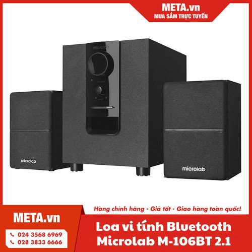 Hệ thống loa Bluetooth Microlab M-106BT 2.1 cho âm bass ấn tượng