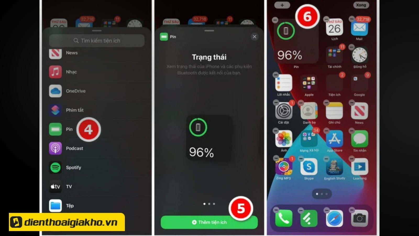 Hiển thị tình trạng pin của các thiết bị Bluetooth đã kết nối trên iPhone