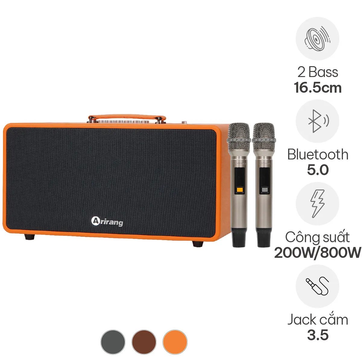 Hình ảnh loa karaoke di động cao cấp Arirang MB2 Pro Plus cùng micro không dây