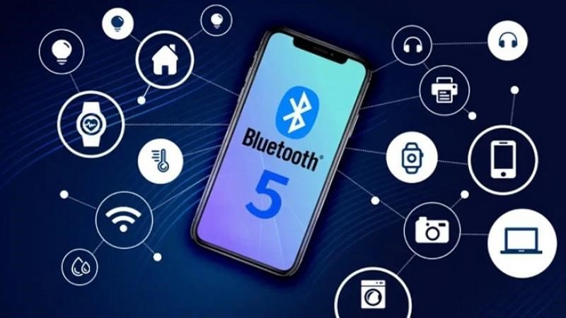 Hình ảnh mô phỏng kết nối Bluetooth 5.3 với phạm vi rộng hơn