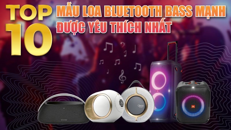 Hình ảnh tổng hợp các mẫu loa bluetooth mini bass mạnh được ưa chuộng, thể hiện sự đa dạng về thiết kế và công suất.