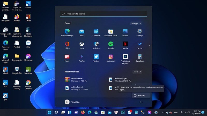 Hướng dẫn khởi động lại máy tính Windows 11 để khắc phục sự cố Bluetooth