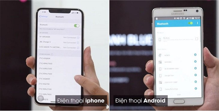iPhone bật Bluetooth tìm kiếm thiết bị
