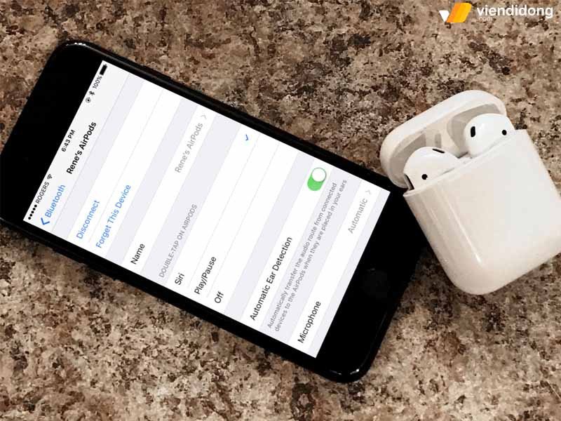 iPhone hiển thị danh sách các thiết bị Bluetooth đã được đổi tên, giúp kết nối nhanh chóng và tiện lợi hơn.