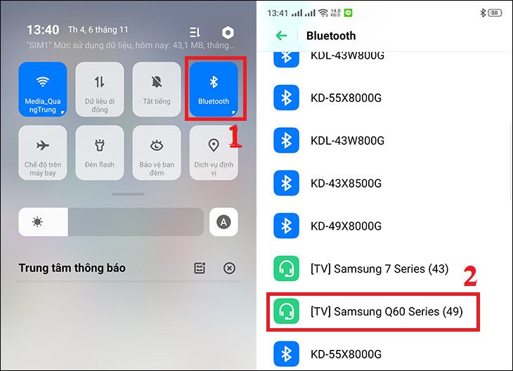 iPhone tìm kiếm và kết nối với tivi