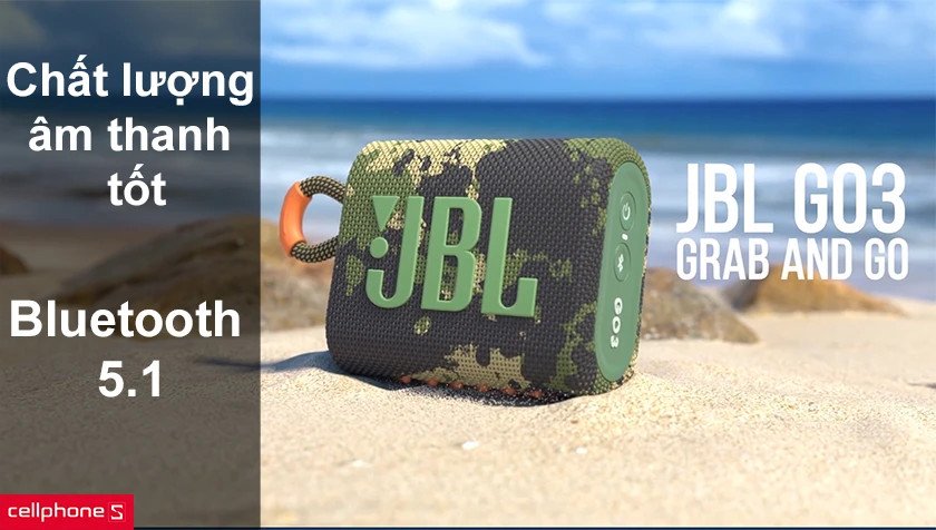 Kết nối Bluetooth 5.1 và âm thanh chất lượng của loa bluetooth JBL Go 3