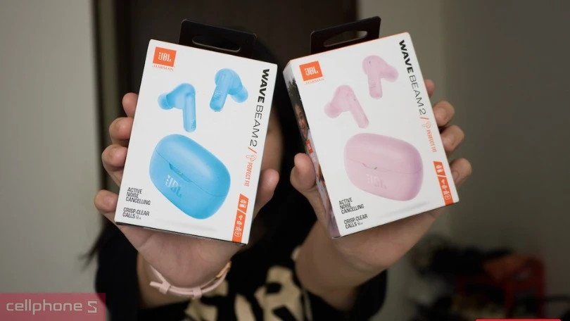 Kết nối trên tai nghe bluetooth true wireless JBL Wave Beam 2