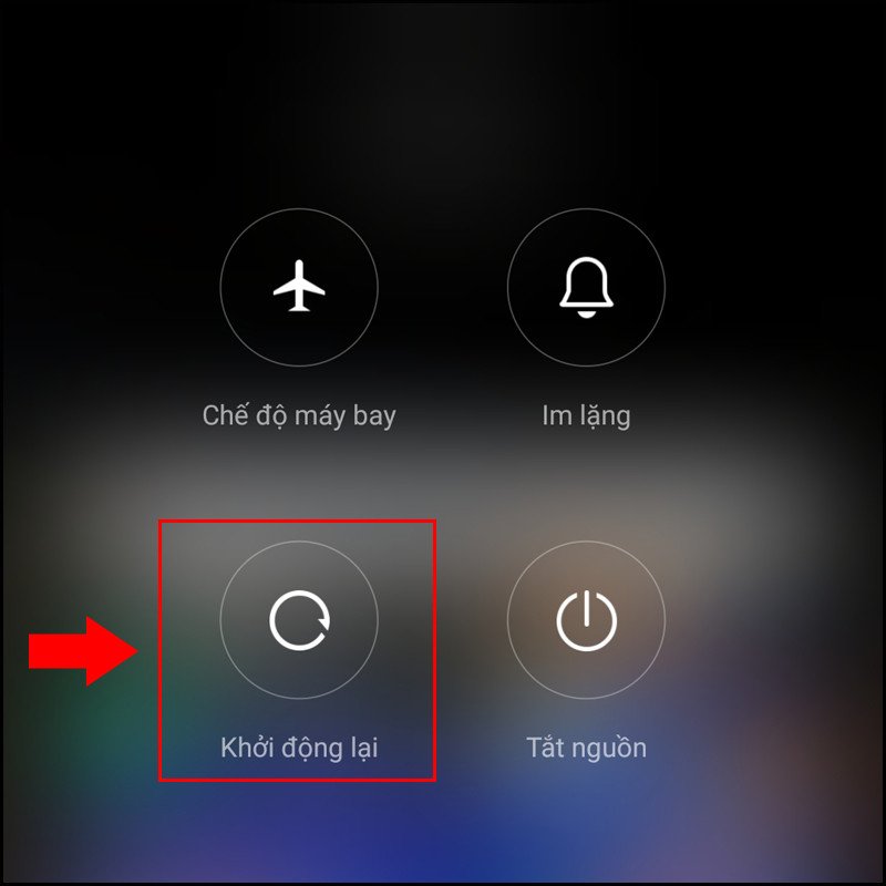 Khởi động lại điện thoại để khắc phục lỗi bluetooth