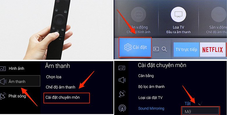 Kích hoạt tính năng Sound Mirroring để kết nối điện thoại Samsung với tivi đời cũ qua Bluetooth