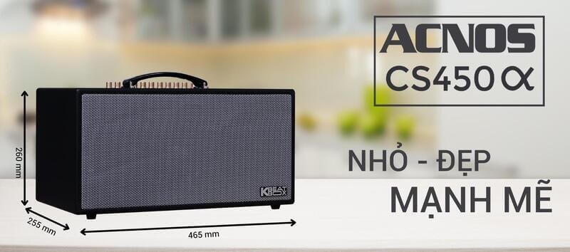 Loa karaoke bluetooth di động Acnos CS450Alpha với thiết kế nhỏ gọn