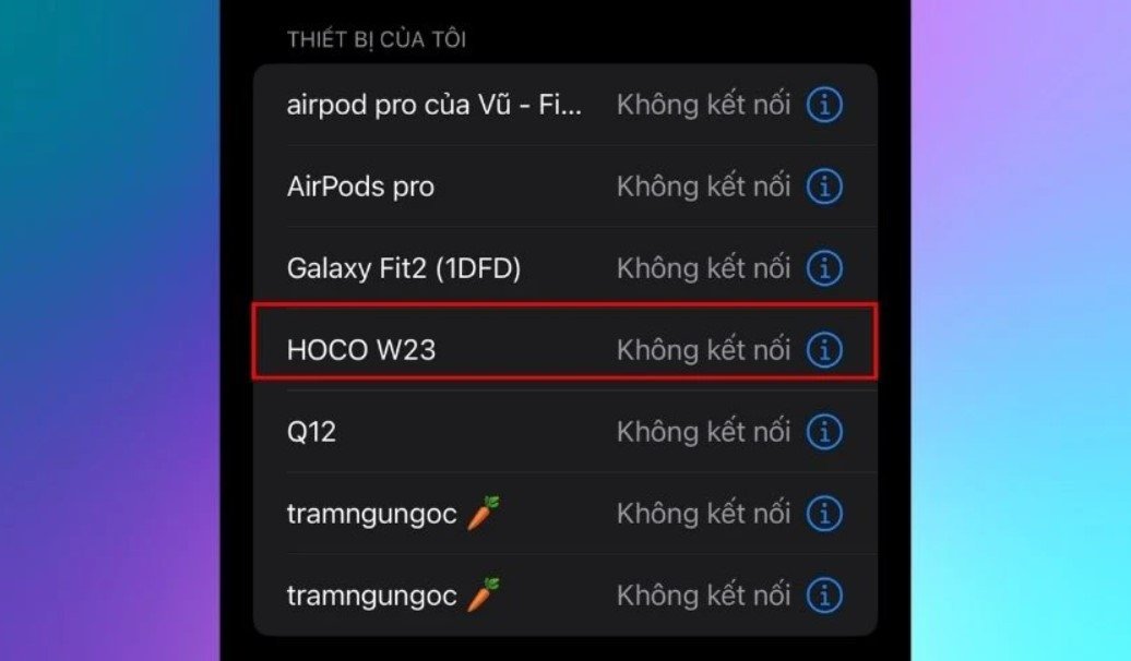 Màn hình iPhone đã kết nối 2 loa bluetooth thành công