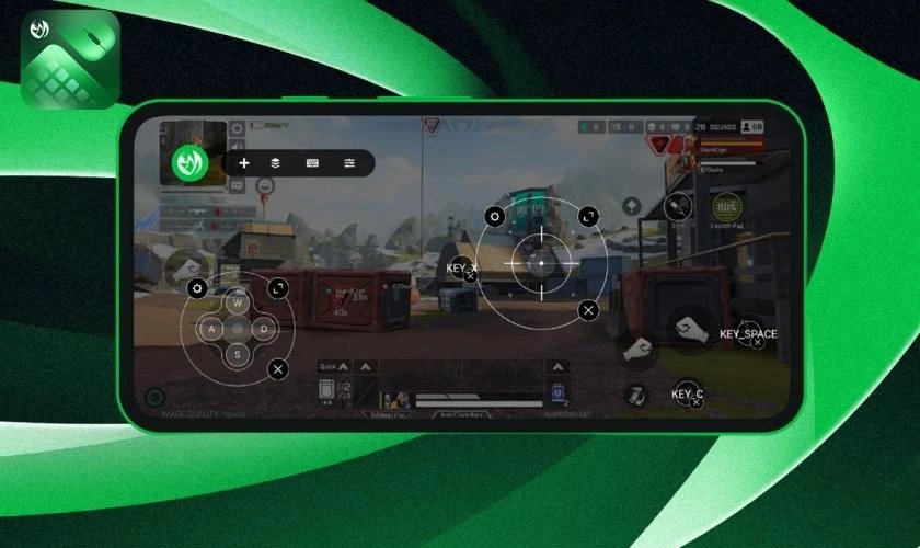 Màn hình ứng dụng Mantis Mouse Pro Beta cho phép người dùng lập bản đồ phím, nâng cao khả năng điều khiển game bằng bàn phím bluetooth.