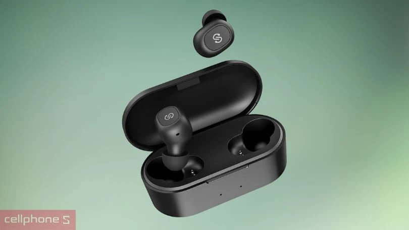 Một cặp tai nghe bluetooth True Wireless nhỏ gọn màu trắng