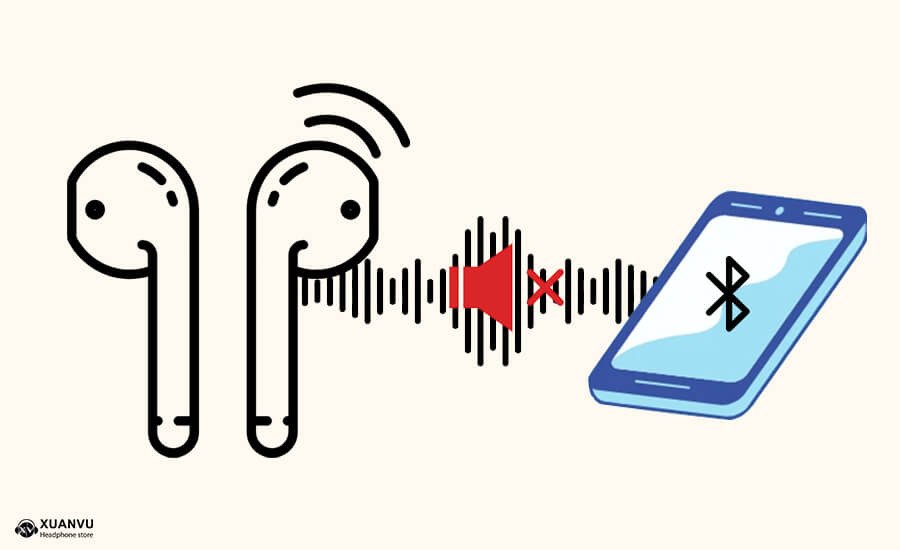Người dùng đang cố gắng kết nối tai nghe Bluetooth với điện thoại thông minh