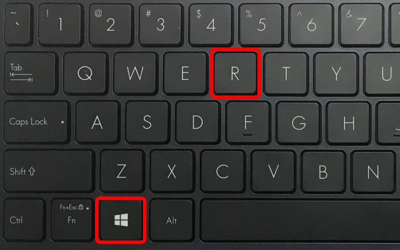 Người dùng nhấn tổ hợp phím Windows R để mở hộp thoại Run