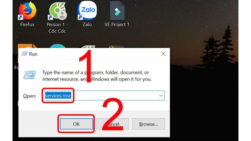 Nhập services.msc để quản lý các dịch vụ trên Windows, bao gồm hỗ trợ Bluetooth