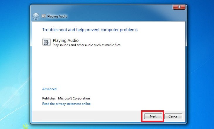 Sử dụng trình khắc phục sự cố âm thanh của Windows