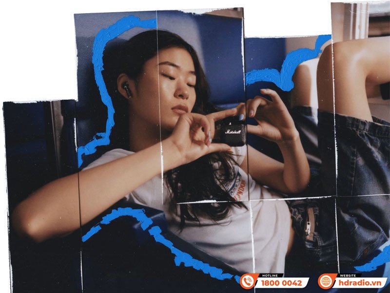 tai nghe không dây Marshall Minor 4 thiết kế nhỏ gọn