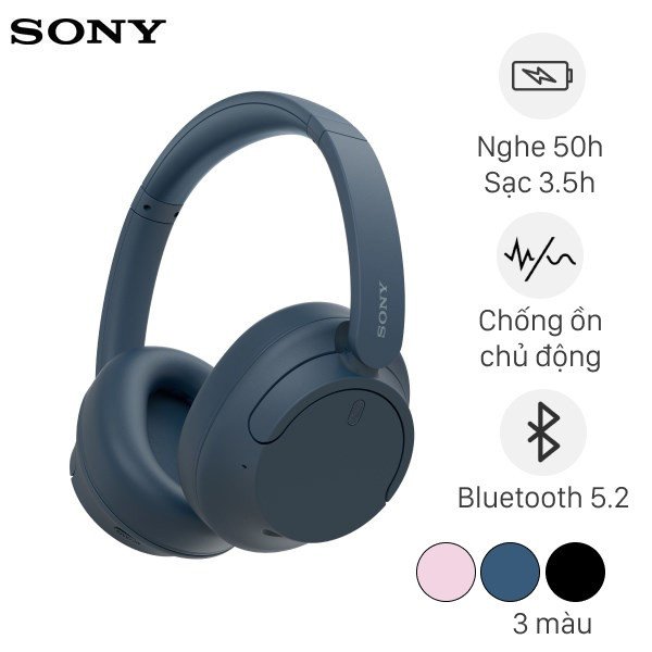 Tai nghe Sony WH-CH720N màu đen, công nghệ chống ồn tiên tiến