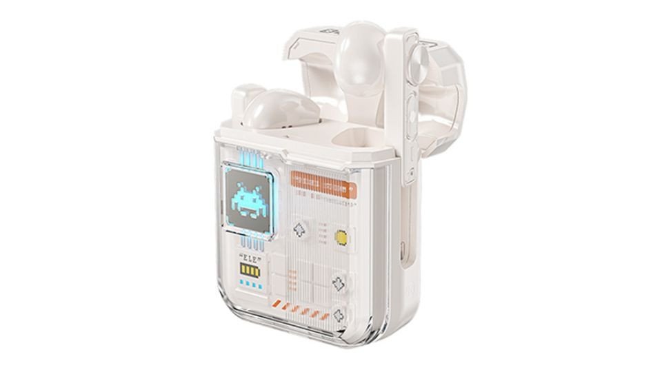 Tai nghe WEKOME VB04 màu trắng với thiết kế retro cổ điển, mang đến phong cách độc đáo cho người dùng tai nghe bluetooth tốt nhất.