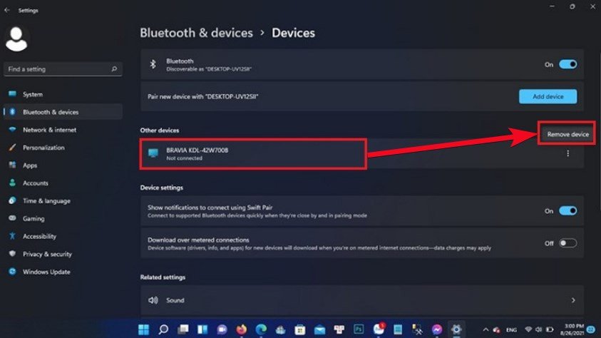Tạm quên thiết bị Bluetooth để khắc phục lỗi máy tính không kết nối được bluetooth