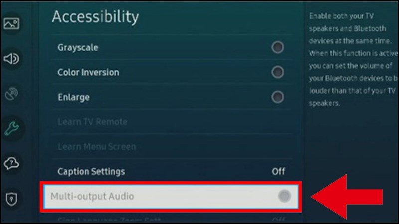 Tắt âm thanh đa đầu ra để khắc phục lỗi khi kết nối loa Bluetooth với tivi Samsung