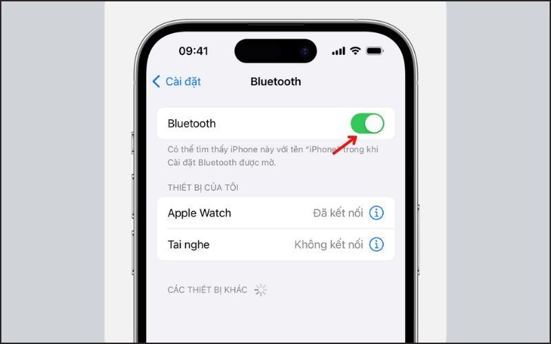 Tắt Bluetooth trong cài đặt để hủy ghép nối tai nghe với điện thoại iP