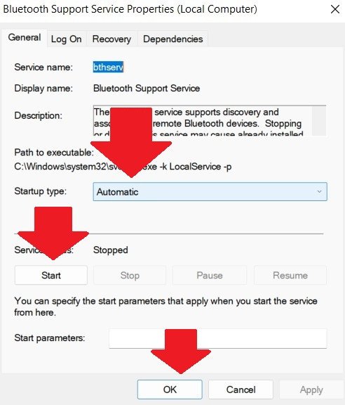 Thiết lập chế độ khởi động tự động cho Bluetooth Support Service giúp Bluetooth ổn định
